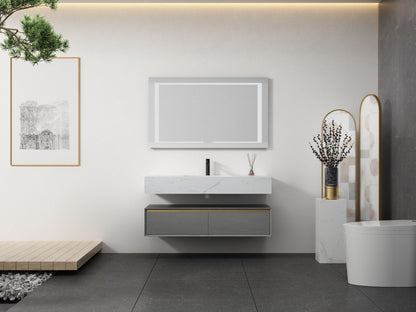 Luxe81 Unit with 3TH Marble Stone Top 1195 x 555 x 270mm