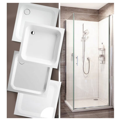 Bette 900 x 600 mm Shower Tray & Roman Pivot Enclosure/Side Panel Pack