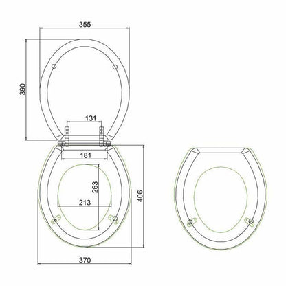 Burlington Soft Close Mahogany Toilet Seat