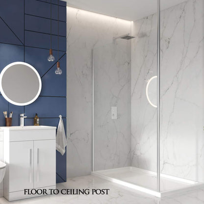 Luxe81 S8 Wetroom Shower Screen - Chrome