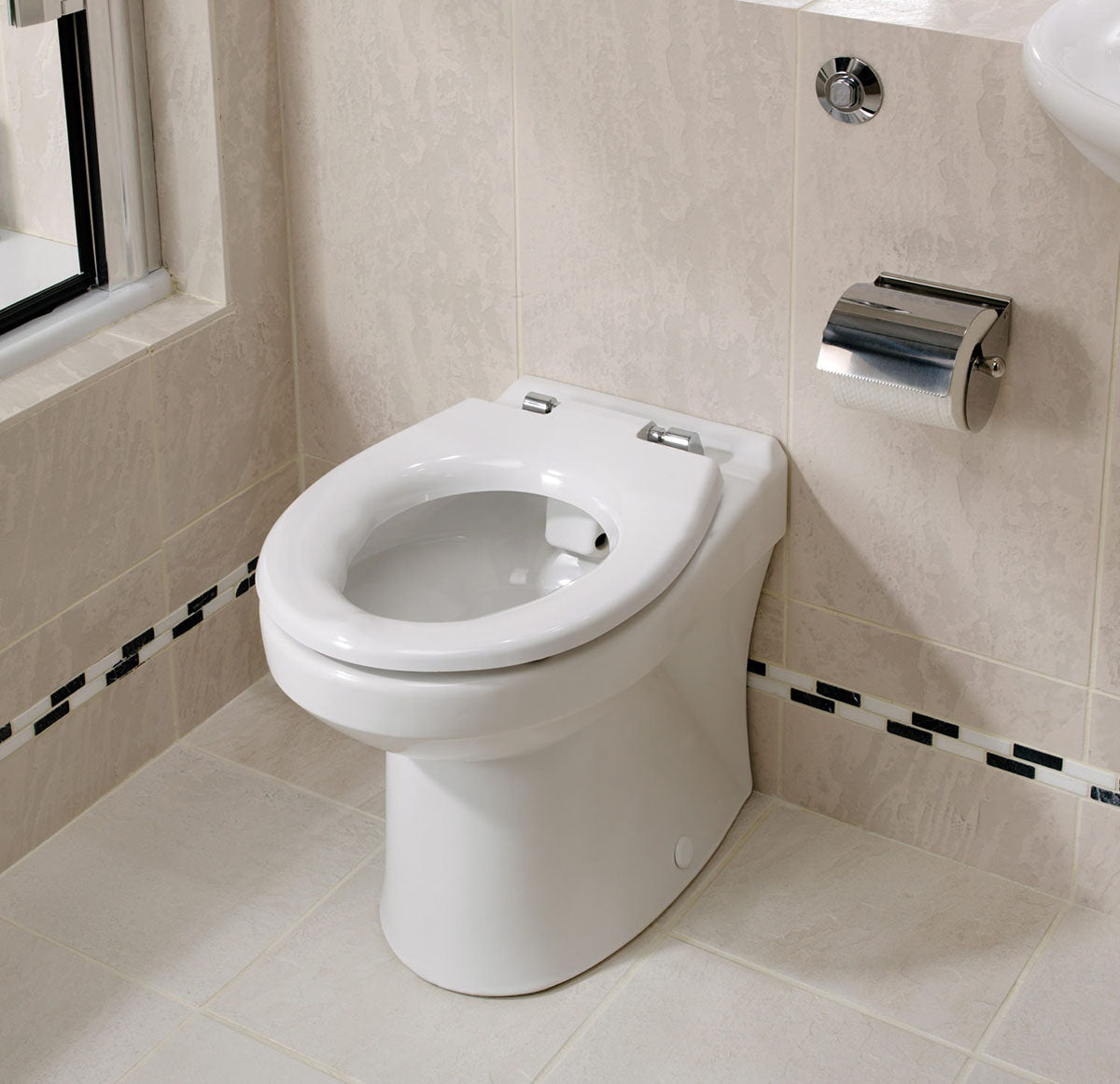 Twyford  Sola White Rimless 400 Back-To-Wall WC Pan 508mm SA1968WH