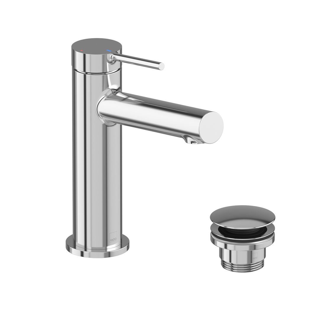 Vado Safari Lever Cold Start Mono Basin Mixer for Low Pressure System with Universal Basin Waste