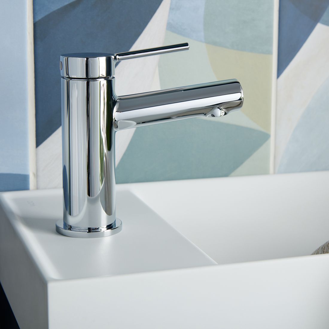 Vado Safari Lever Cold Start Mini Mono Basin Mixer with Universal Basin Waste