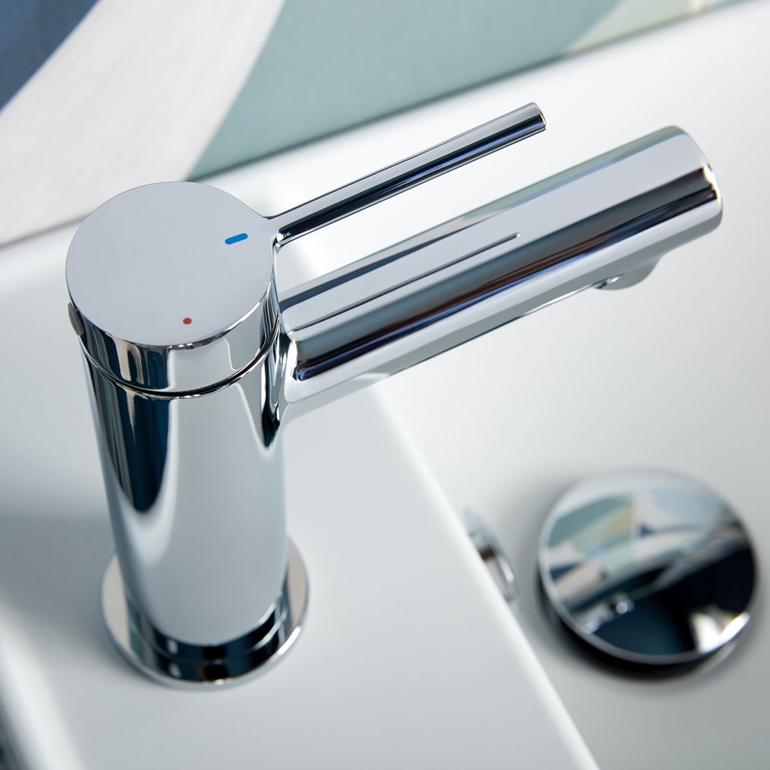 Vado Safari Lever Cold Start Mini Mono Basin Mixer with Universal Basin Waste