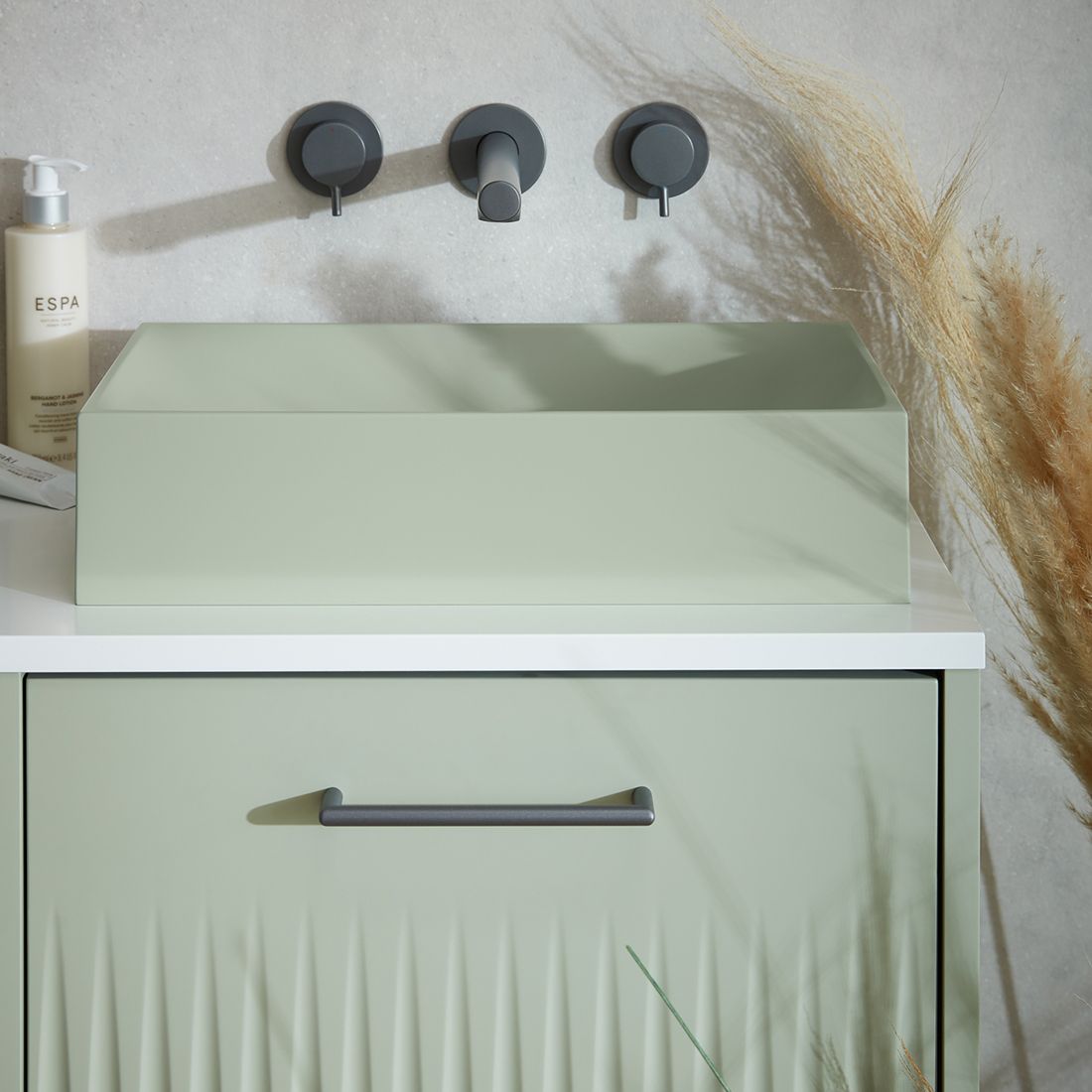 Vado Safari Lever Three Hole Wall Mounted Basin Mixer