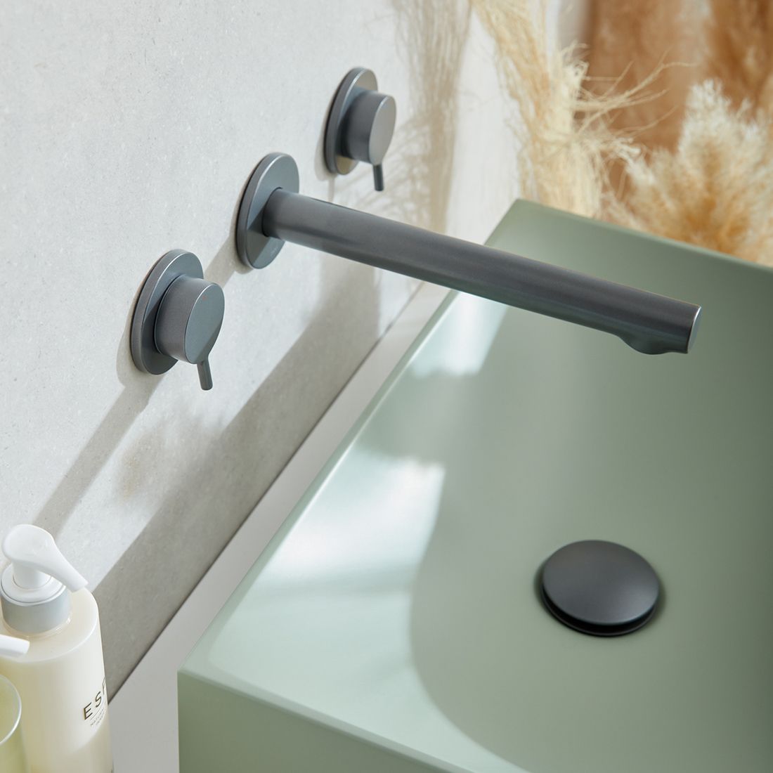 Vado Safari Lever Three Hole Wall Mounted Basin Mixer