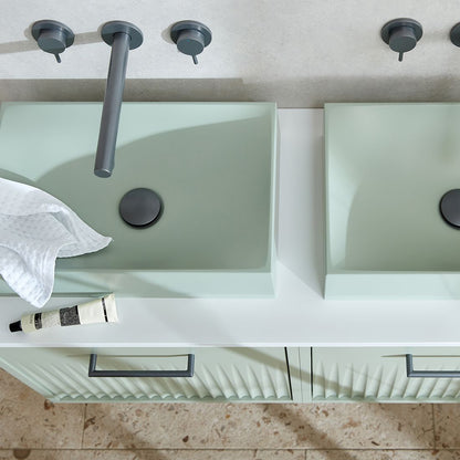Vado Safari Lever Three Hole Wall Mounted Basin Mixer