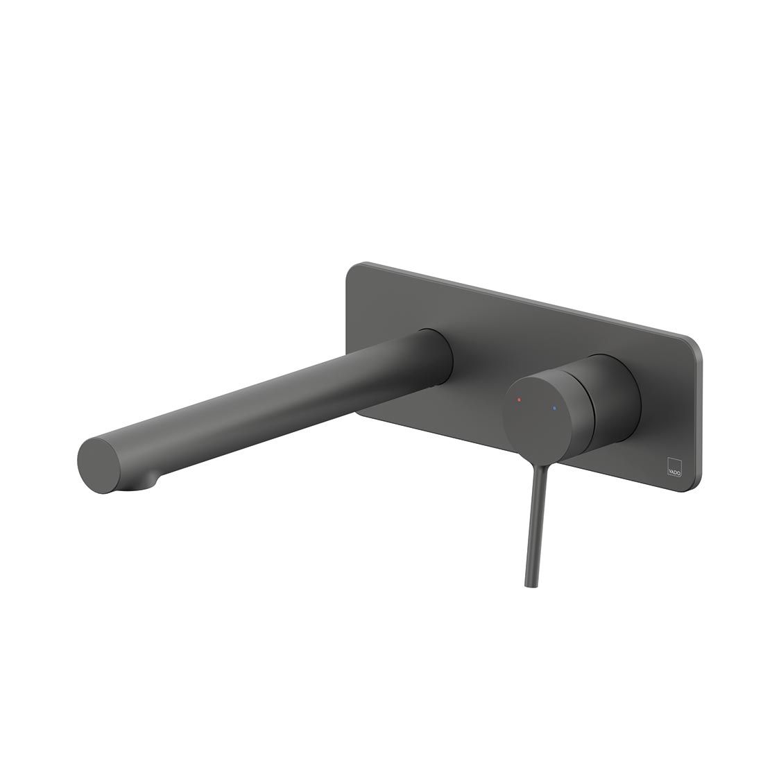 Vado Safari Lever Wall Mounted Basin Mixer with Square Backplate
