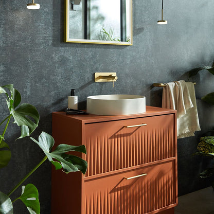 Vado Safari Lever Wall Mounted Basin Mixer for Low Pressure System with Square Backplate