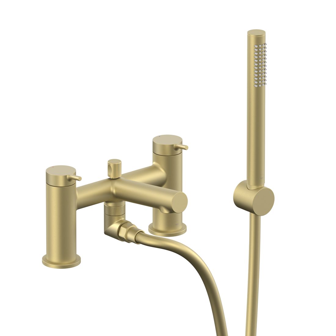 Vado Safari Lever Deck Mounted Bath Shower Mixer with Wall Mounted Shower Handset