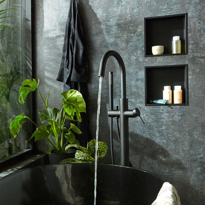 Vado Safari Lever Freestanding Bath Mixer Tap with Shower Handset