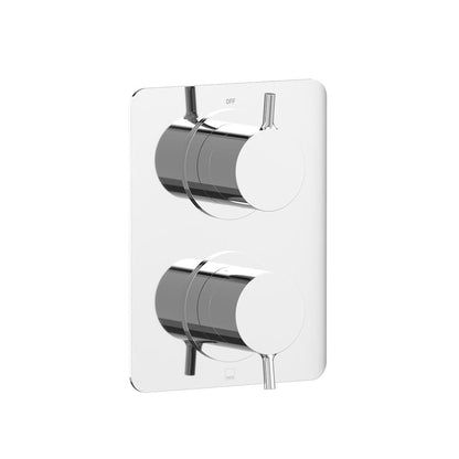 Vado Safari Lever 2 Outlet 2 Handle Concealed Thermostatic DX Valve