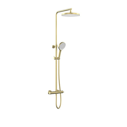 Vado Safari Lever Wall Mounted Exposed Thermostatic Shower Column with MF Handset and Easyfit Brackets