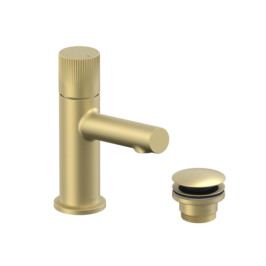 Vado Safari Leverless Cold Start Mini Mono Basin Mixer for Low Pressure System with Universal Basin Waste