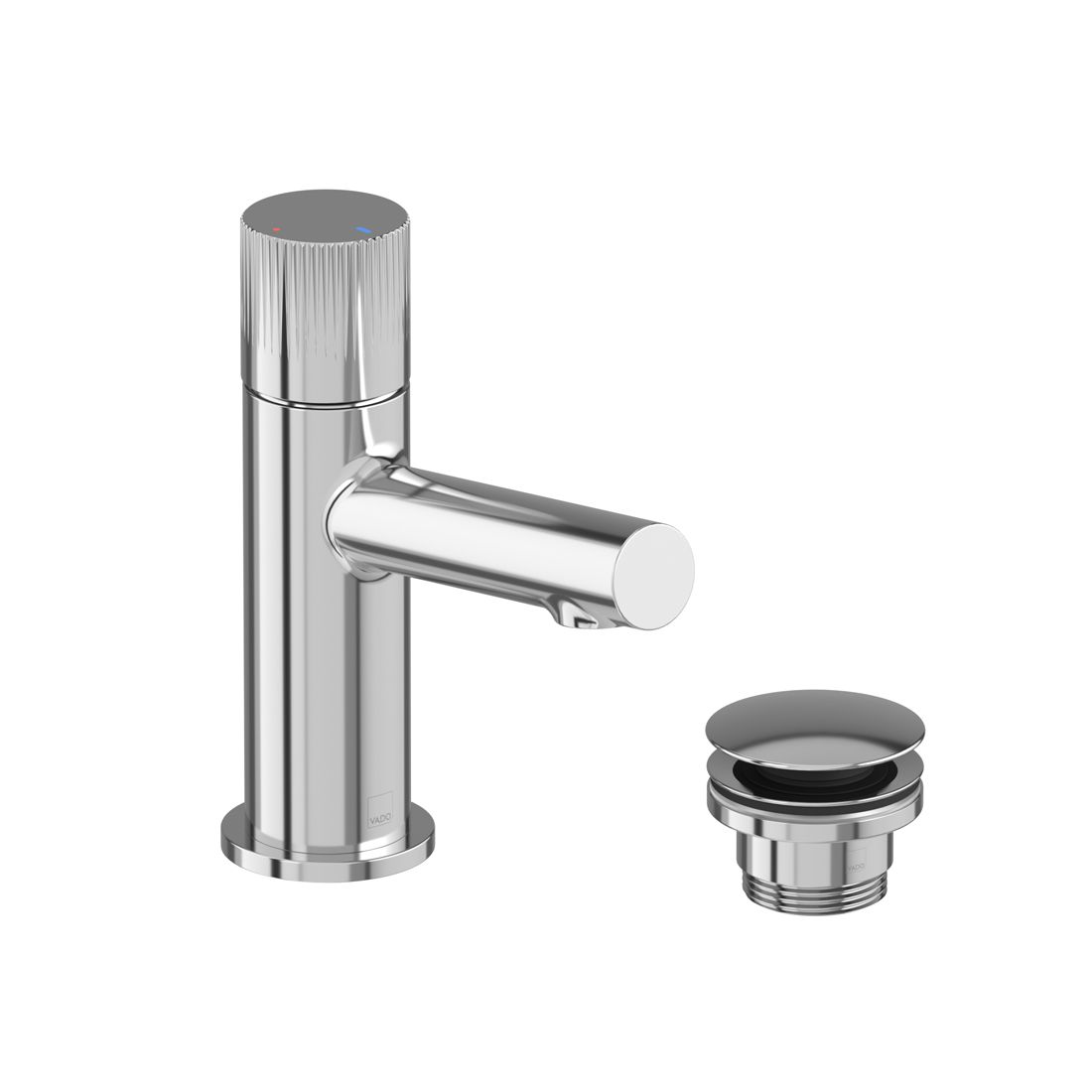 Vado Safari Leverless Cold Start Mini Mono Basin Mixer for Low Pressure System with Universal Basin Waste