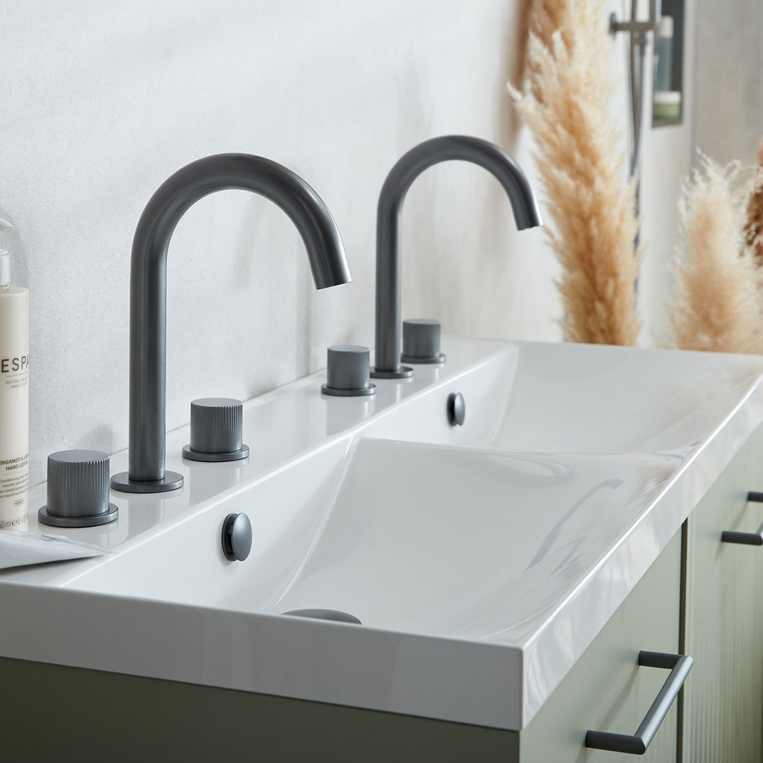 Vado Safari Leverless Three Hole Deck Mounted Basin Mixer for Low Pressure System