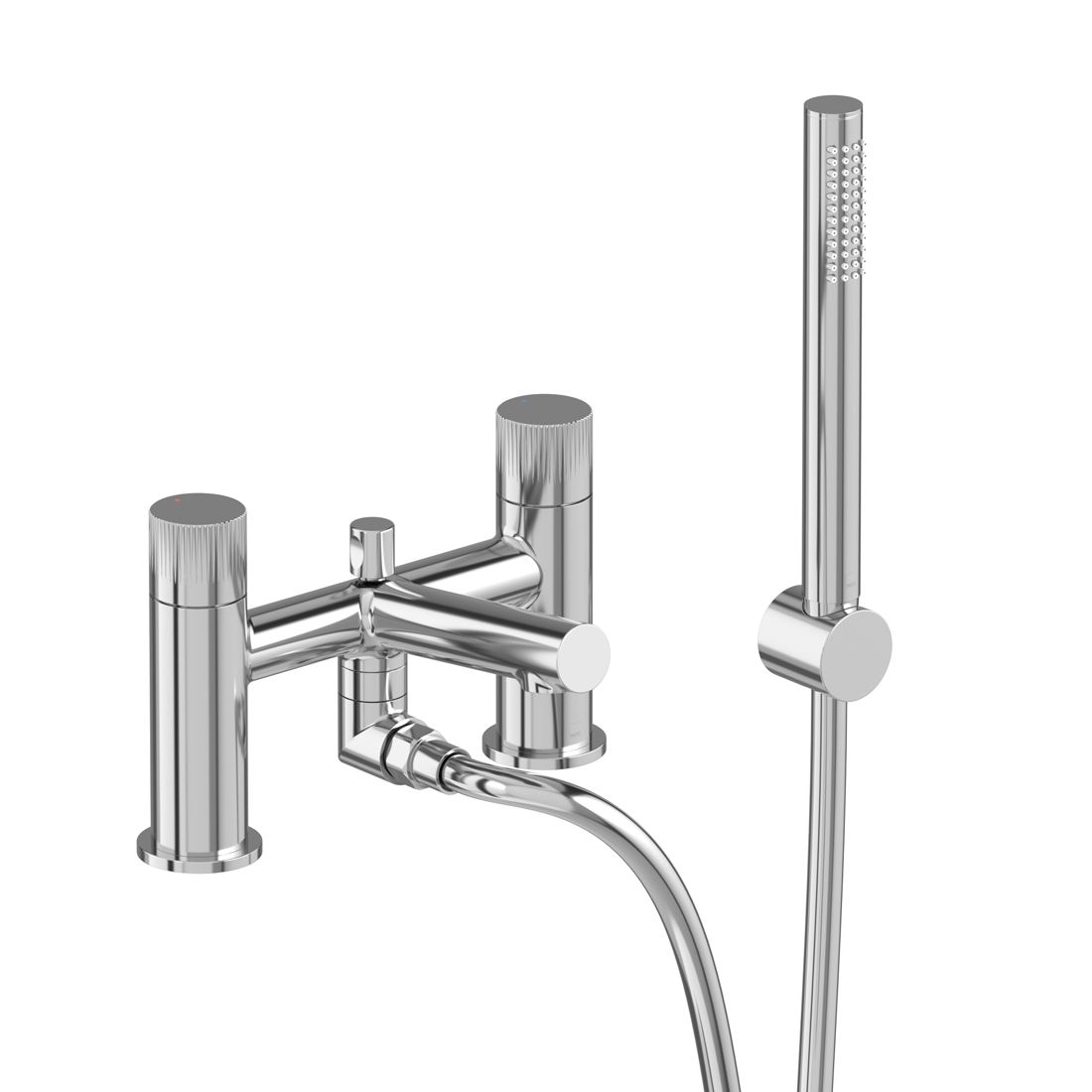 Vado Safari Leverless Deck Mounted Bath Shower Mixer with Wall Mounted Shower Handset