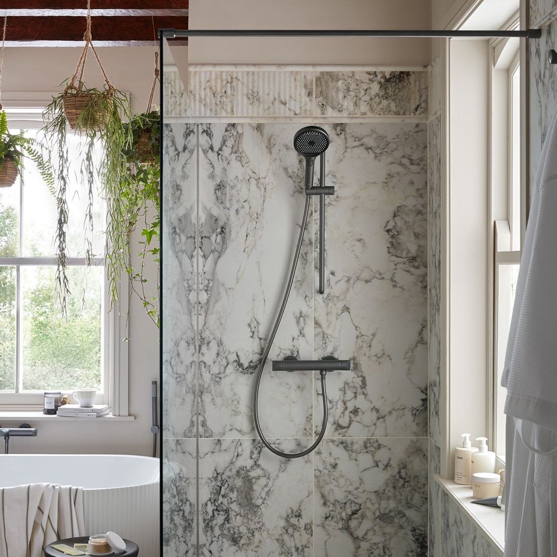 Vado Safari Leverless Wall Mounted Exposed Thermostatic Shower Bar Valve with Easyfit Brackets