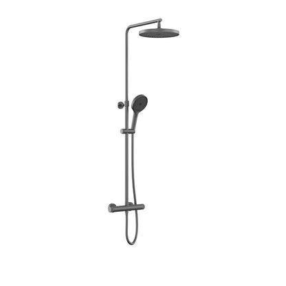 Vado Safari Leverless Wall Mounted Exposed Thermostatic Shower Column with MF Handset and Easyfit Brackets
