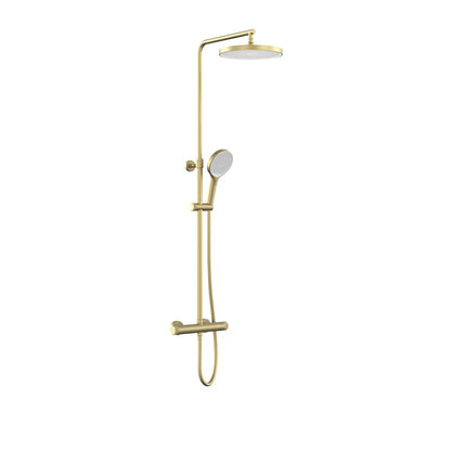 Vado Safari Leverless Wall Mounted Exposed Thermostatic Shower Column with MF Handset and Easyfit Brackets