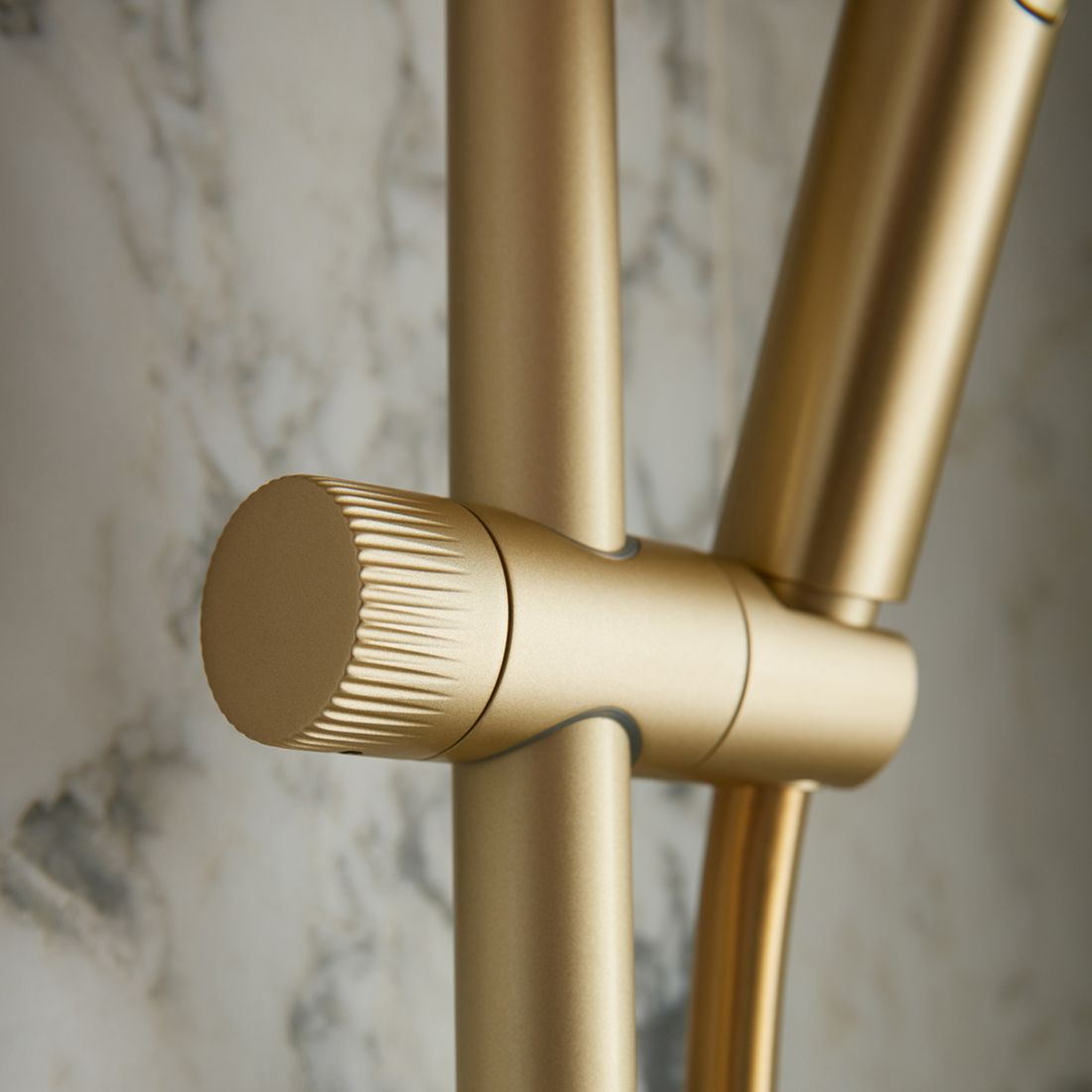 Vado Safari Leverless Wall Mounted Exposed Thermostatic Shower Column with MF Handset and Easyfit Brackets