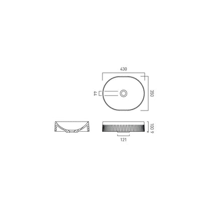Vado Safari Fluted Countertop Basin - Round