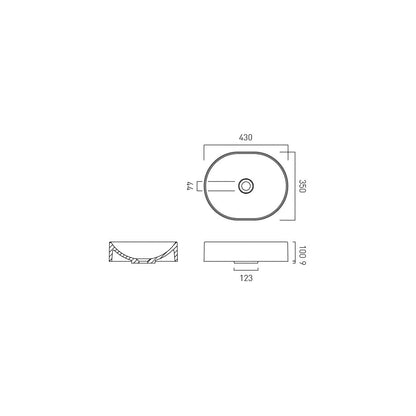 Vado Safari Smooth Countertop Basin - Round