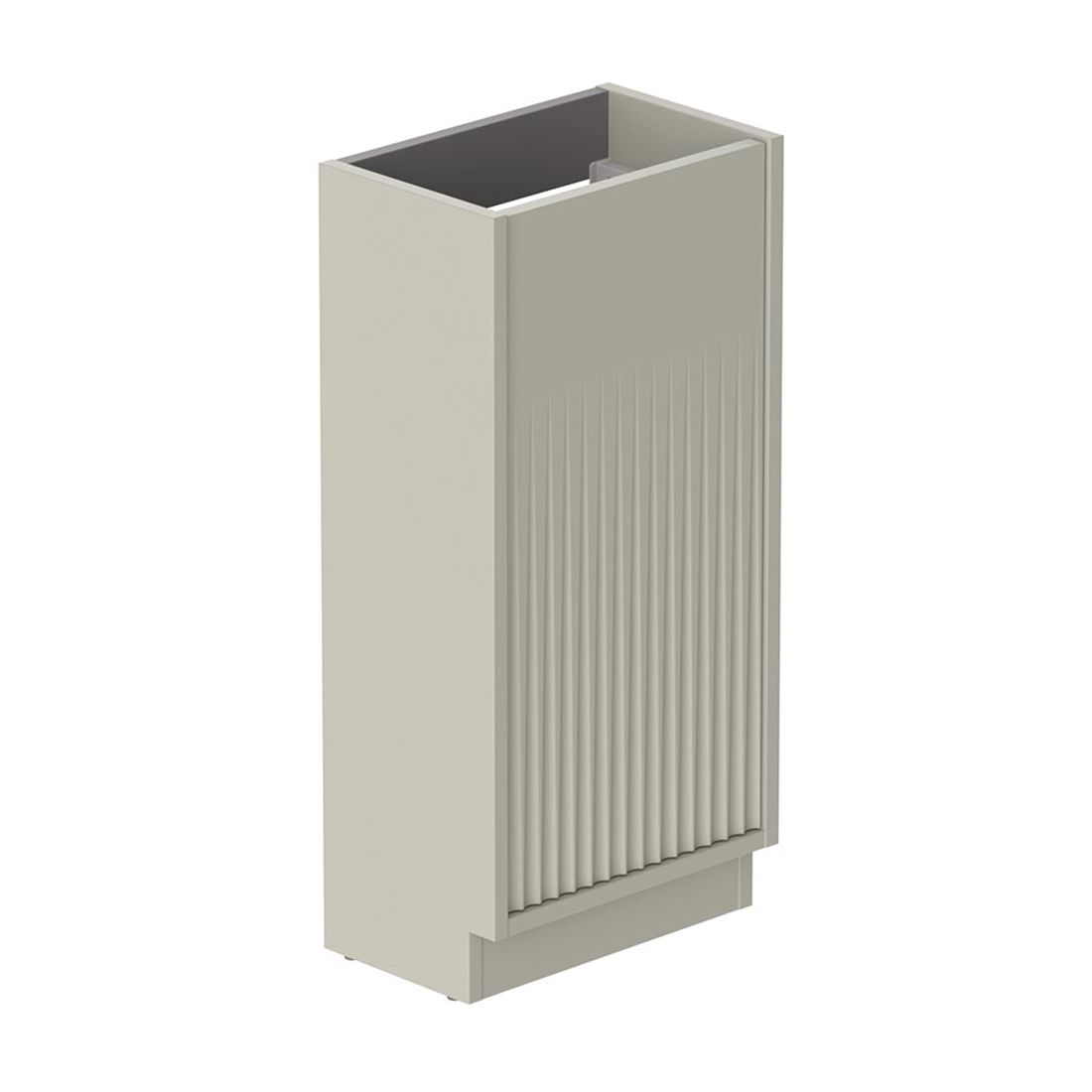 Vado Safari 400mm Fluted Cloakroom unit - Floor Mounted, Left Pull