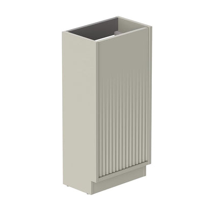 Vado Safari 400mm Fluted Cloakroom unit - Floor Mounted, Left Pull