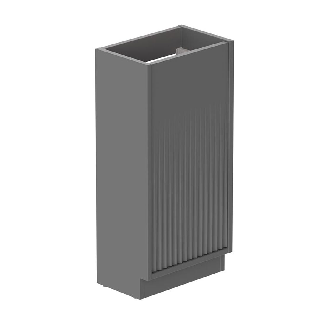 Vado Safari 400mm Fluted Cloakroom unit - Floor Mounted, Left Pull