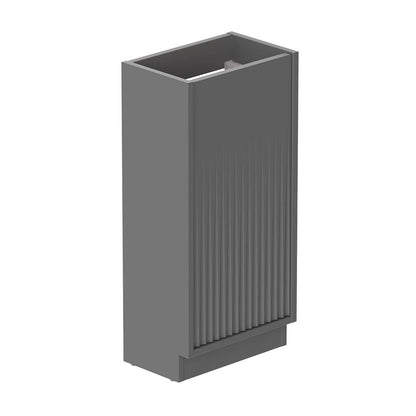 Vado Safari 400mm Fluted Cloakroom unit - Floor Mounted, Left Pull