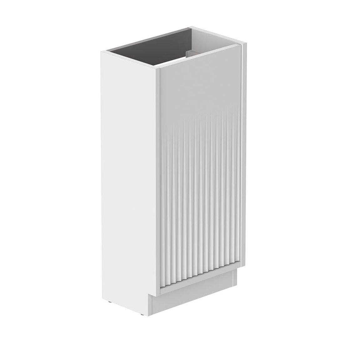 Vado Safari 400mm Fluted Cloakroom unit - Floor Mounted, Left Pull