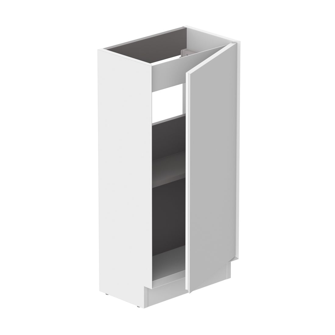 Vado Safari 400mm Smooth Cloakroom Unit - Floor Mounted, Left Pull
