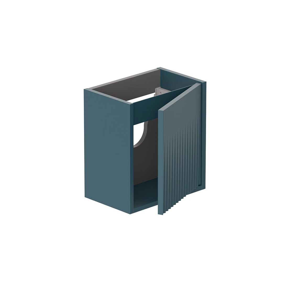 Vado Safari 400mm Fluted Cloakroom unit - Wall Hung, Left Pull