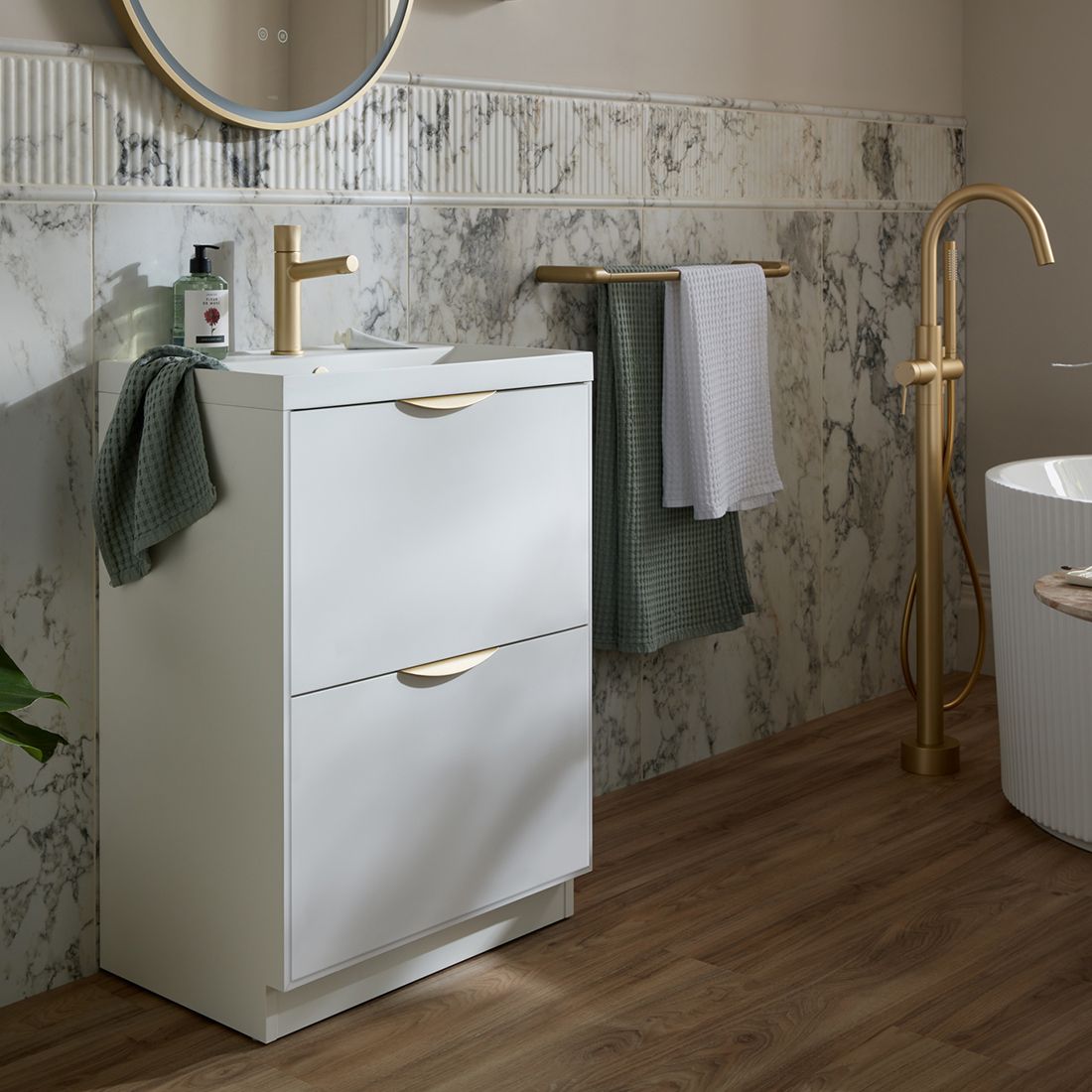 Vado Safari Smooth Vanity Unit - Floor Mounted
