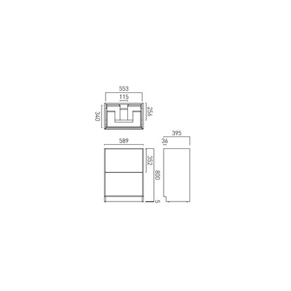 Vado Safari Smooth Vanity Unit - Floor Mounted