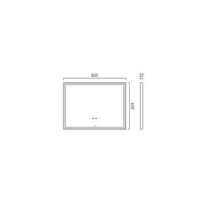 Vado Safari Illuminated Mirror Portrait- Rectangular