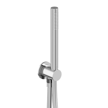 Vado Safari Single Function Mini Shower Kit with Integrated Outlet + Optional Wall Shroud, Supplied with 6 l/min Flow