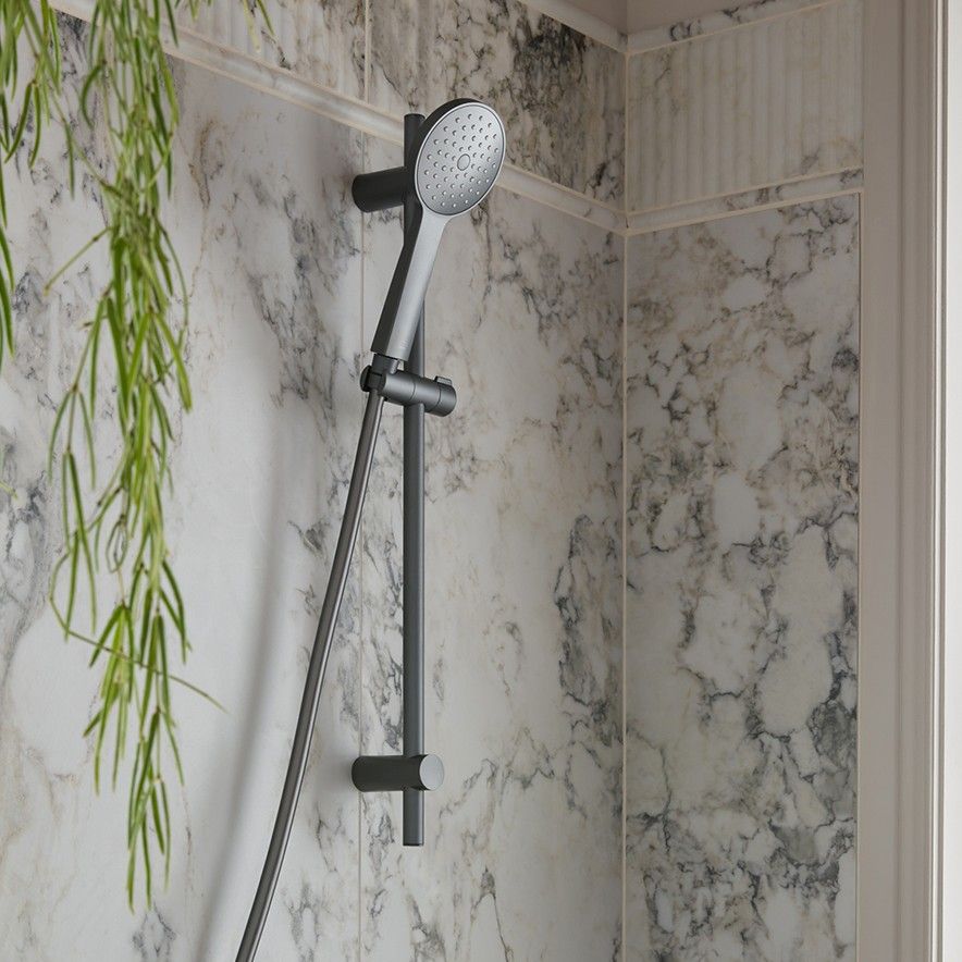 Vado Safari Single Function Slide Rail Shower Kit supplied with 6 l/min Flow Regulator