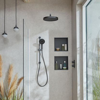 Vado Safari Leverless Slim Slide Rail with Integrated Outlet + Hose - No Handset Included