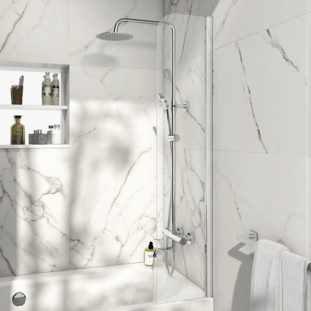 Luxe81 S6 300mm Fixed Radius Bath Shower Screen
