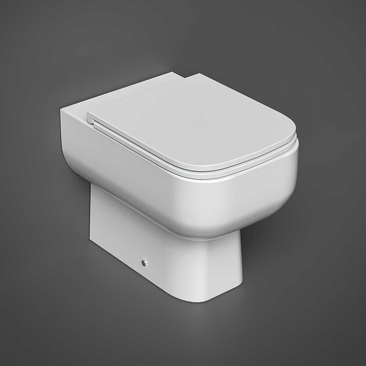 RAK SE16AWHA Series 600 White Back-To-Wall WC Pan With Soft Close Seat
