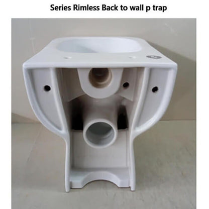 RAK SE16AWHA Series 600 White Back-To-Wall WC Pan With Soft Close Seat