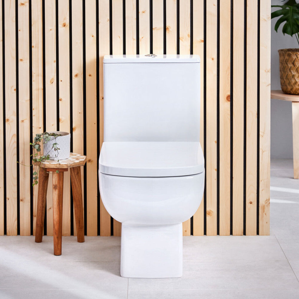 Luxe81 Choices 600 Open Back Close Coupled Rimless Short Projection Toilet