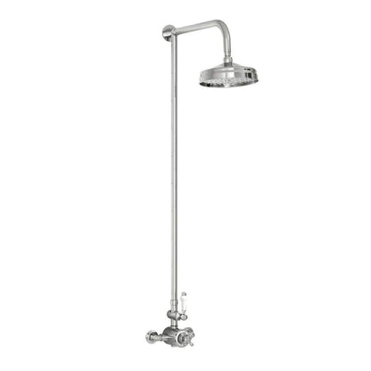 Luxe81 York Traditional Chrome Rigid Riser Shower Valve With Fixed Head