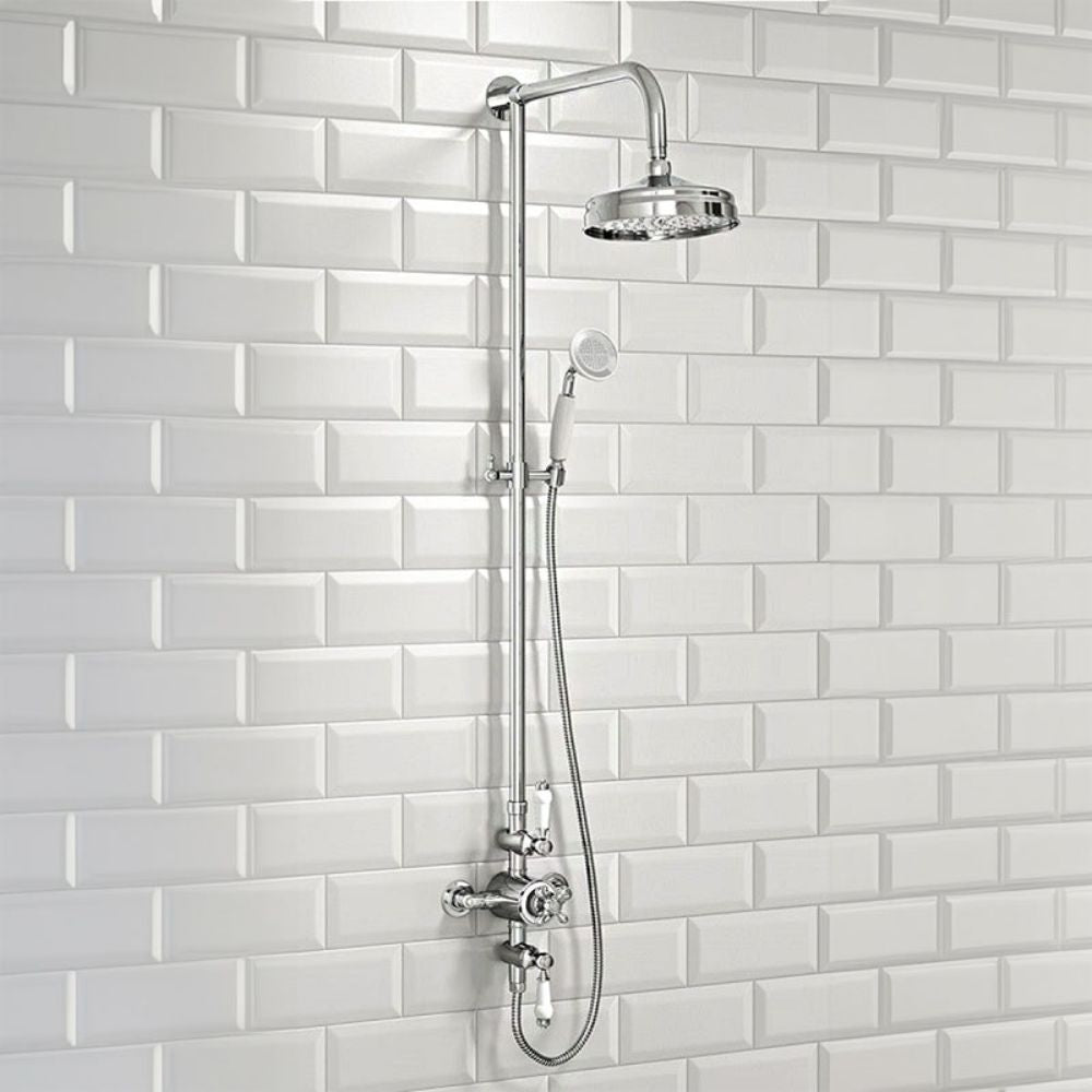 Luxe81 York Traditional Dual Head Thermostatic Shower Valve