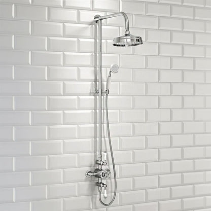 Luxe81 York Traditional Dual Head Thermostatic Shower Valve