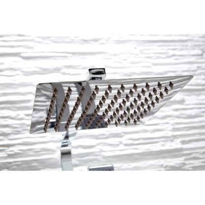 Luxe81 Elliott Square Dual Head Rigid Riser Shower inc Metal Fixed Head