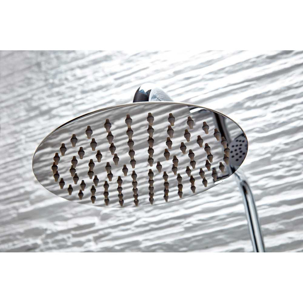 Luxe81 Serena Round Dual Head Thermostatic Shower - Fixed Head and Adjustable Hand Set