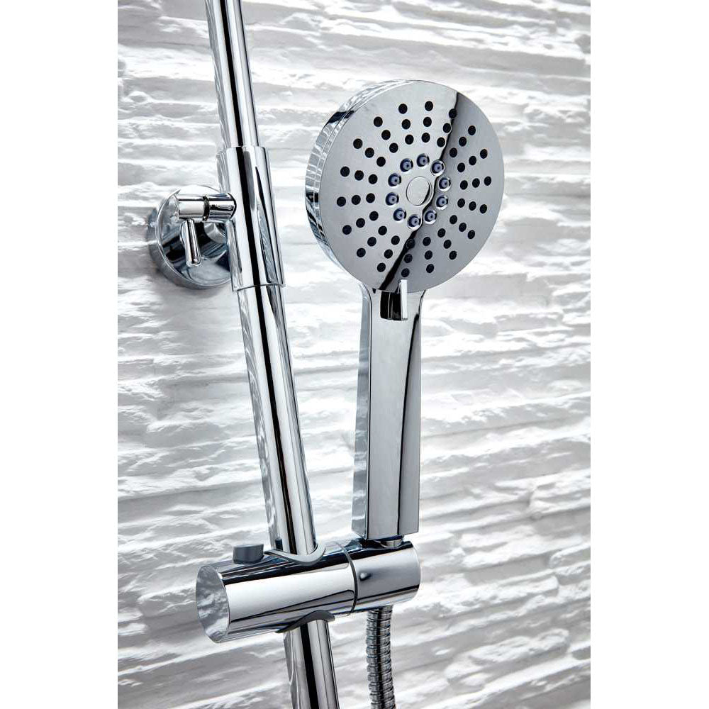Luxe81 Serena Round Dual Head Thermostatic Shower - Fixed Head and Adjustable Hand Set